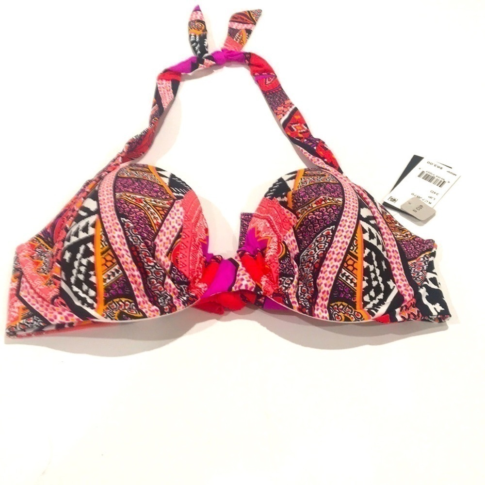 Kenneth Cole New York bikini top swim top 34D underwire push-up NWT